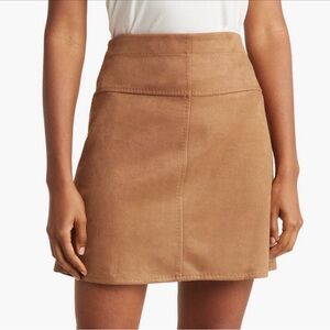 Max Studio Suede-like A-Line Mini Skirt -